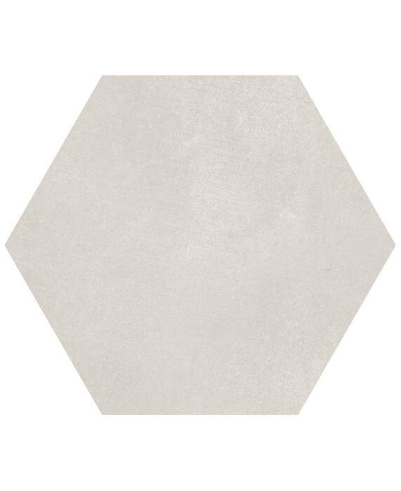 Carrelage hexagonal en grès cérame émaillé gris clair apegmacba pearl 23x26cm