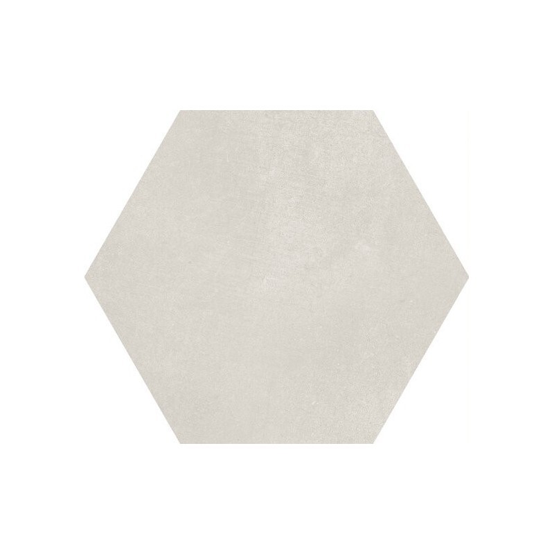 Carrelage hexagonal en grès cérame émaillé gris clair apegmacba pearl 23x26cm