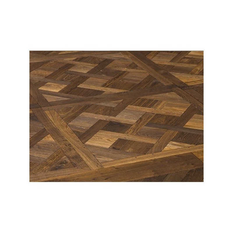 Parquet vieilli ancien chêne massif français versailles , vieilli route 4 foncé huilé , ép : 14 mm , 80cmx80cm chx