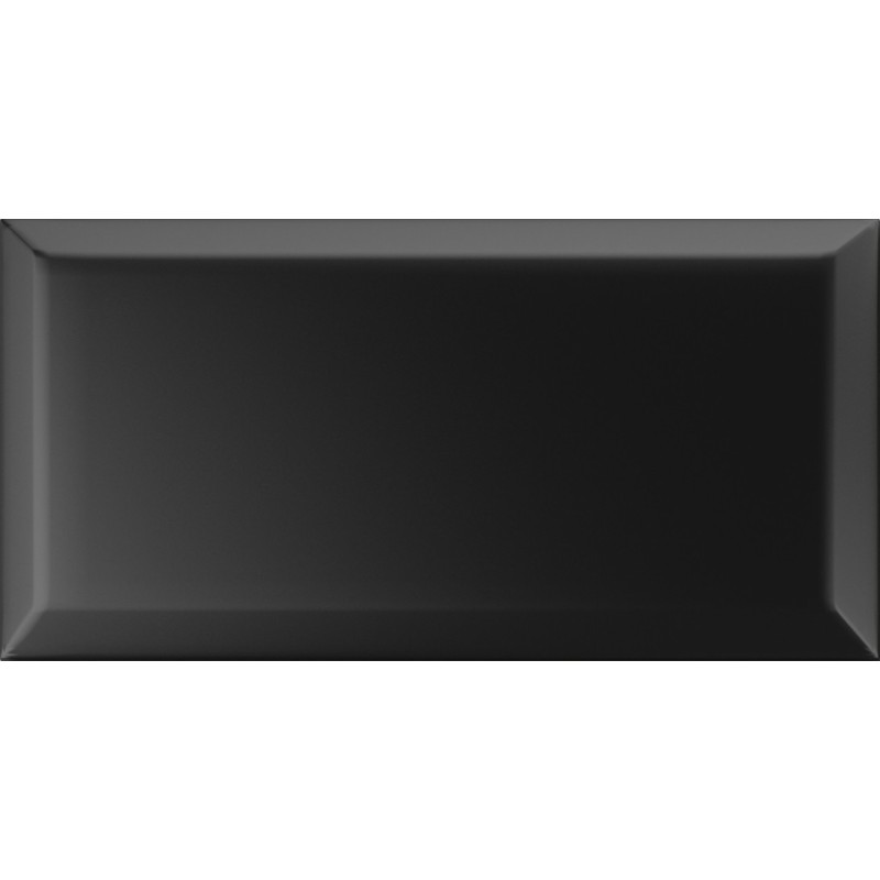 carrelage bisauté métro mat noir 10X20cm VO en grès cérame émaillé VOx mur