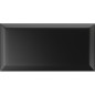 carrelage bisauté métro mat noir 10X20cm VO en grès cérame émaillé VOx mur