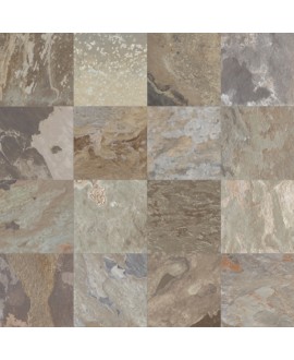 Carrelage imitation pierre ardoise gris mat antidérapant R11 30x60,5, 60x60cm, 60x120cm edimore sage