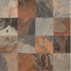 Carrelage imitation pierre ardoise rouille mat antidérapant R11 30x60,5, 60x60cm, 60x120cm edimore sunset