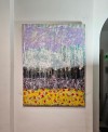 Peinture contemporaine, tableau moderne abstrait, acrylique sur toile 116x89cm: abstraction de jour1