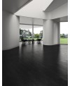 Carrelage imitation parquet noir pur sans noeud moderne, sol et mur, 14.4x89.3cm rectifié, V arhus noir