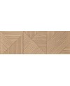 Carrelage décor parement bois marron clair mat décor géométrique en relief, 30x90cm rectifiée , Porce9545 robble
