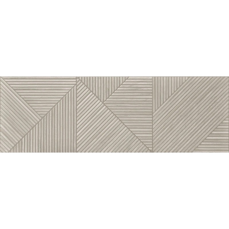 Carrelage décor parement bois gris mat décor géométrique en relief, 30x90cm rectifiée , Porce9545 fresno