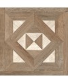 Carrelage imitation panneau marbre et bois foncé vieilli décor sol et mur 90x90cm rectifié, santaryorkwood glam01