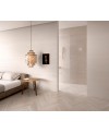Carrelage salle de bain imitation parquet chevron moderne 9.4x49cm rectifié, shadewood chevron light au sol