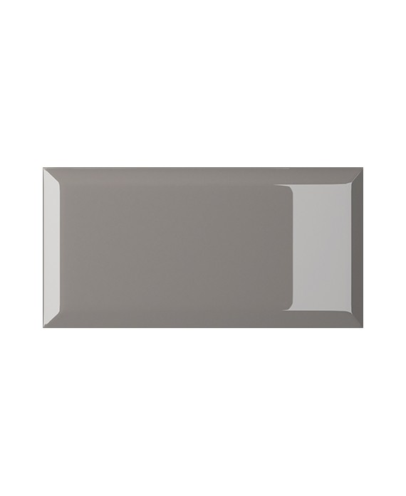 carrelage bisauté métro brillant grigio 10X20 cm