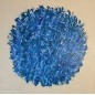 Peinture contemporaine, tableau abstrait Big Bang bleu sur fond beige: acrylique sur toile 100x100cm Peinture contemporaine, tableau abstrait Big Bang bleu sur fond beige: acrylique sur toile 100x100cm