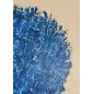 Peinture contemporaine, tableau abstrait Big Bang bleu sur fond beige: acrylique sur toile 100x100cm Peinture contemporaine, tableau abstrait Big Bang bleu sur fond beige: acrylique sur toile 100x100cm