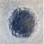 Peinture contemporaine, abstraite Big Bang bleu foncé sur fond bleu clair: acrylique sur toile 100x100cm Peinture contemporaine, abstraite Big Bang bleu foncé sur fond bleu clair: acrylique sur toile 100x100cm