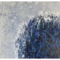 Peinture contemporaine, abstraite Big Bang bleu foncé sur fond bleu clair: acrylique sur toile 100x100cm Peinture contemporaine, abstraite Big Bang bleu foncé sur fond bleu clair: acrylique sur toile 100x100cm