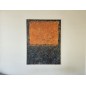 Duo orange et noir peinture acrylique sur toile 116x89cm