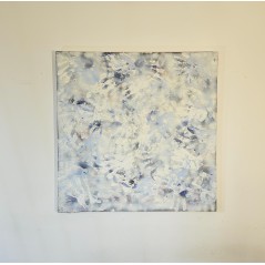 Traces de main peinture acrylique sur toile 100x100cm