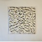 Peinture contemporaine, multitête, acrylique sur toile 100x100cm, foule en ivoire, blanc et noir. Peinture contemporaine, multitête, acrylique sur toile 100x100cm, foule en ivoire, blanc et noir.