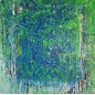 Peinture contemporaine, tableau moderne abstrait, acrylique sur toile 100x100cm, étude en vert et bleu Peinture contemporaine, tableau moderne abstrait, acrylique sur toile 100x100cm, étude en vert et bleu