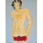 Femme se deshabillant peinture contemporain acrylique sur toile 100x73cm Femme se deshabillant peinture contemporain acrylique sur toile 100x73cm