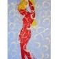 Femme nue aux cheveux d'or peinture acrylique sur toile 100x73cm Femme nue aux cheveux d'or peinture acrylique sur toile 100x73cm