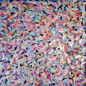 Petite friture rose et bleu peinture acrylique sur toile 100x100cm Petite friture rose et bleu peinture acrylique sur toile 100x100cm