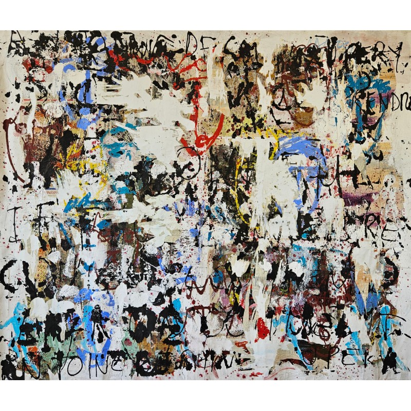 Tableau moderne, peinture contemporaine figurative, acrylique sur toile 180x167cm: street saint exupery. Tableau moderne, peinture contemporaine figurative, acrylique sur toile 180x167cm: street saint exupery.