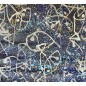 Peinture contemporaine, tableau moderne figuratif, acrylique sur toile 167x185cm intitulée: poissons bleus.