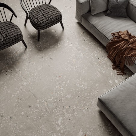Carrelage effet béton desactivé gris, 90x90, 60x120, 120x120cm et 90x90cm R11 rectifié, santacosmo ciment