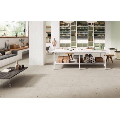 Carrelage effet béton desactivé perle, 90x90, 60x120, 120x120cm et 90x90cm R11 rectifié, santacosmo pearl