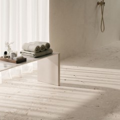 Carrelage effet béton sablé ivoire, 90x90, 60x120, 120x120cm et 90x90cm R11 rectifié, santalogico light