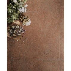 Carrelage effet terre cuite rouge, 60x60, 90x90, 60x120, 120x120cm et 60x60cm R11 rectifié, santaduo cotto