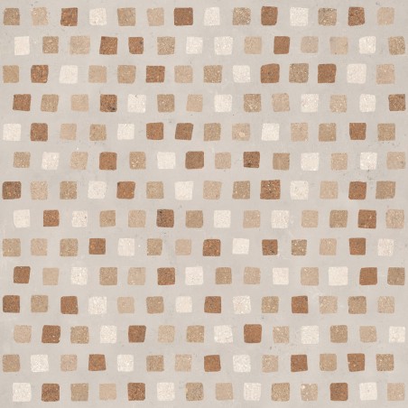 Carrelage décor sur fond gris clair 90x90 rectifié, santaduo gem mix 1