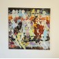 Tableau moderne, peinture contemporaine figurative, acrylique sur toile 100x100cm intitulée: enfants qui courent 1.