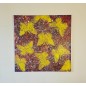 Peinture moderne figurative, acrylique sur toile 100x100cm papillons jaunes Peinture moderne figurative, acrylique sur toile 100x100cm papillons jaunes