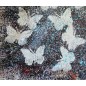 Peinture contemporaine, tableau moderne figuratif, acrylique sur toile 212x164cm intitulée: papillons blancs 2. Peinture contemporaine, tableau moderne figuratif, acrylique sur toile 212x164cm intitulée: papillons blancs 2.