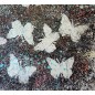 Peinture contemporaine, tableau moderne figuratif, acrylique sur toile 212x164cm intitulée: papillons blancs 2. Peinture contemporaine, tableau moderne figuratif, acrylique sur toile 212x164cm intitulée: papillons blancs 2.