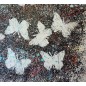 Peinture contemporaine, tableau moderne figuratif, acrylique sur toile 212x164cm intitulée: papillons blancs 2. Peinture contemporaine, tableau moderne figuratif, acrylique sur toile 212x164cm intitulée: papillons blancs 2.