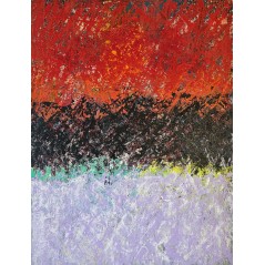 Peinture contemporaine, tableau moderne abstrait, acrylique sur toile 116x89cm: abstraction de nuit2