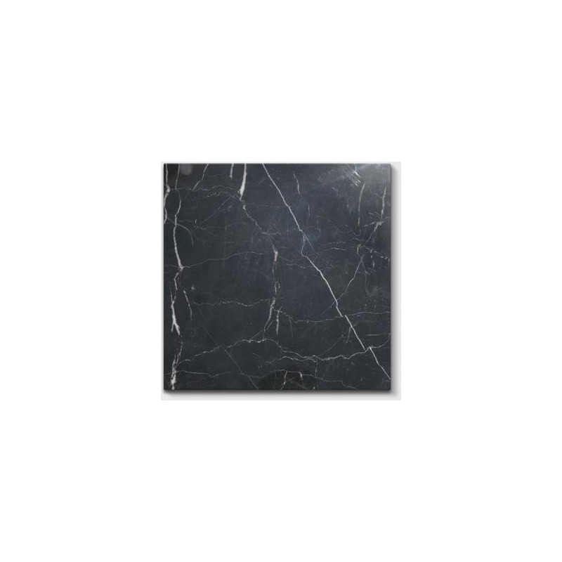 Dalle de marbre veritable noir poli adoucie brillant Dif 30.5x61x1cm, sol de la salle de bain