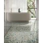 Carrelage imitation terrazzo, granito mat ou brillant rectifié 60x120cm et 120x120cm, sur fond vert santaplus sage Carrelage imitation terrazzo, granito mat ou brillant rectifié 60x120cm et 120x120cm, sur fond vert santaplus sage