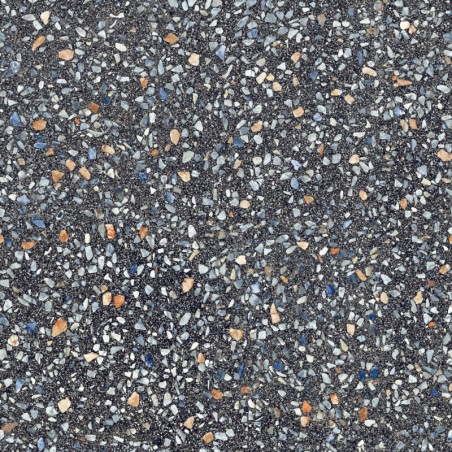 Carrelage imitation terrazzo, granito mat ou brillant rectifié 60x120cm et 120x120cm, sur fond noir santaplus night