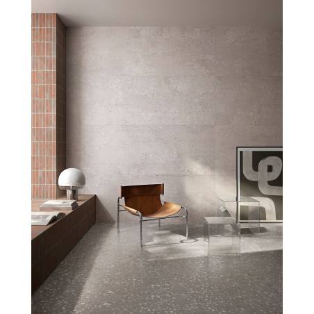 Carrelage effet terrazzo fond grey mat 60x60, 90x90, 60x120cm et 60x120cm R11 rectifié santaglow gris