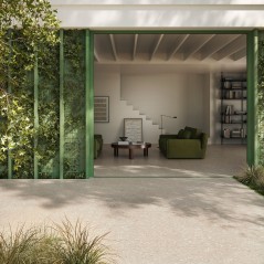 Carrelage effet terrazzo fond taupe mat 60x60, 90x90, 60x120cm et 60x120cm R11 rectifié santaglow sand