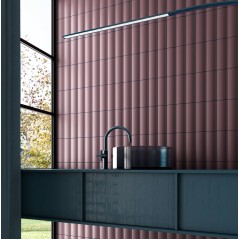 Carrelage en relief concave convexe goosberry violet mat ou brillant 6.5x20cm, eqxvibe.