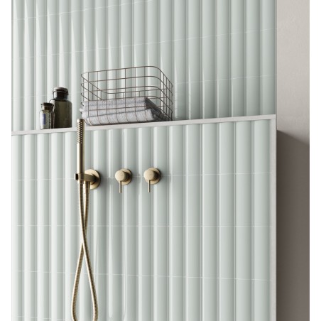 Carrelage en relief concave convexe fantasy bleu clair mat ou brillant 6.5x20cm, eqxvibe.