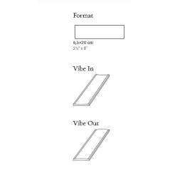 Carrelage en relief concave convexe light mocha ivoire mat ou brillant 6.5x20cm, eqxvibe.