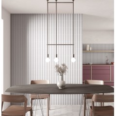 Carrelage en relief concave convexe gris clair mat ou brillant 6.5x20cm, eqxvibe.