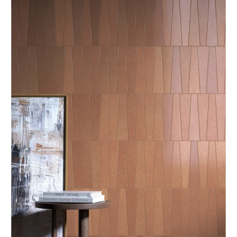 Carrelage triangle trapeze sable sol mur mat 2.8x22.4x5.6cm, eqxbambou arena