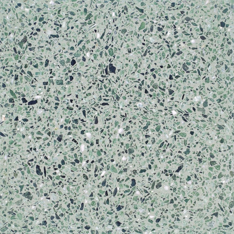 Plinthe ciment terrazzo véritable droite granito brillant CARPP17 9x40x1cm fond vert