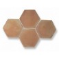 Carrelage en terre cuite fait main hexagonal flammé rouge et jaune 16x16x2cm sol et mur Carrelage en terre cuite fait main hexagonal flammé rouge et jaune 16x16x2cm sol et mur